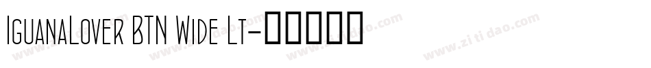 IguanaLover BTN Wide Lt字体转换